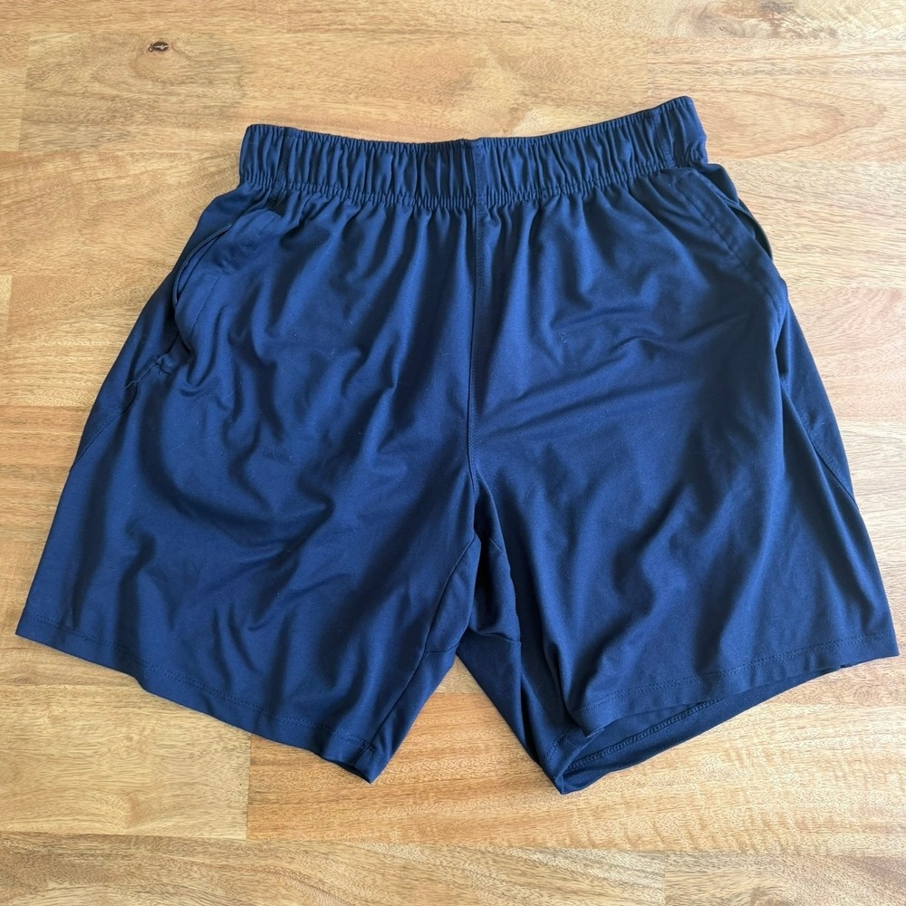 Glacier Performance Mens Navy Blue Athletic Gym Running Shorts Size Medium